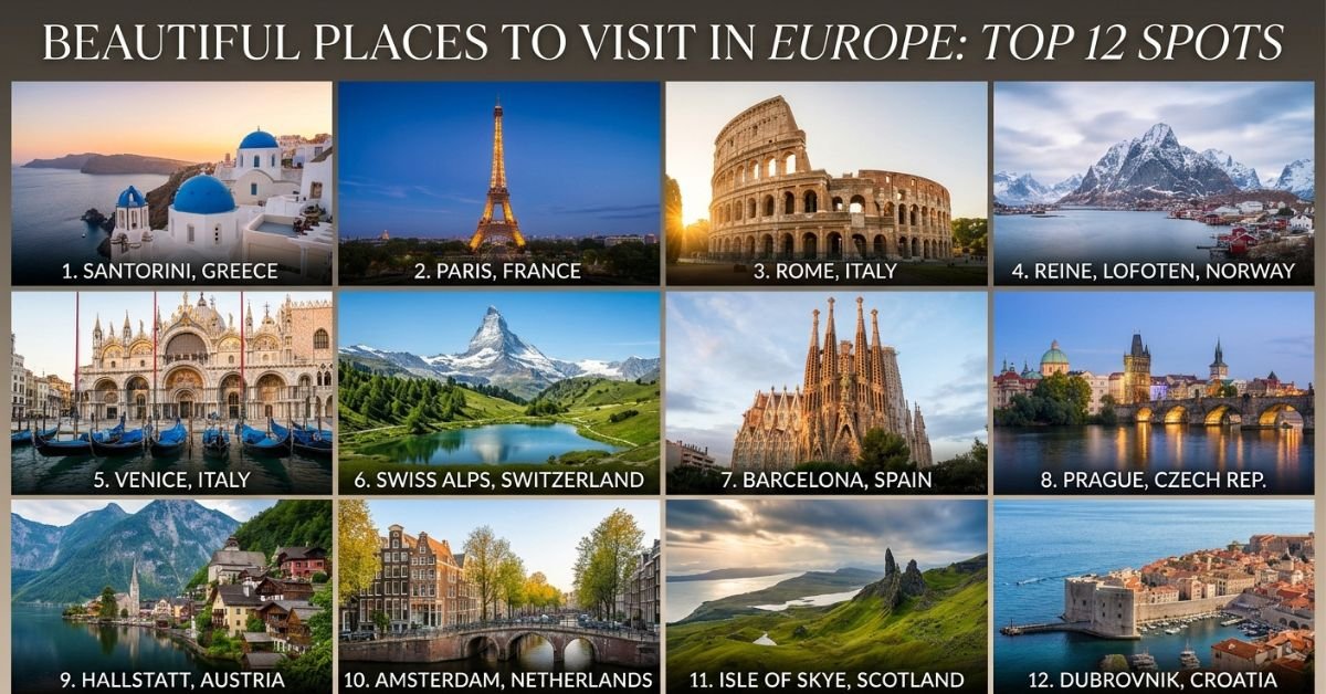Beautiful Places to Visit in Europe: Top 12 Spots